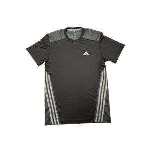 Adidas Mens  Athletic T-Shirt With Stripe Design & Logo Lightweight  Size S